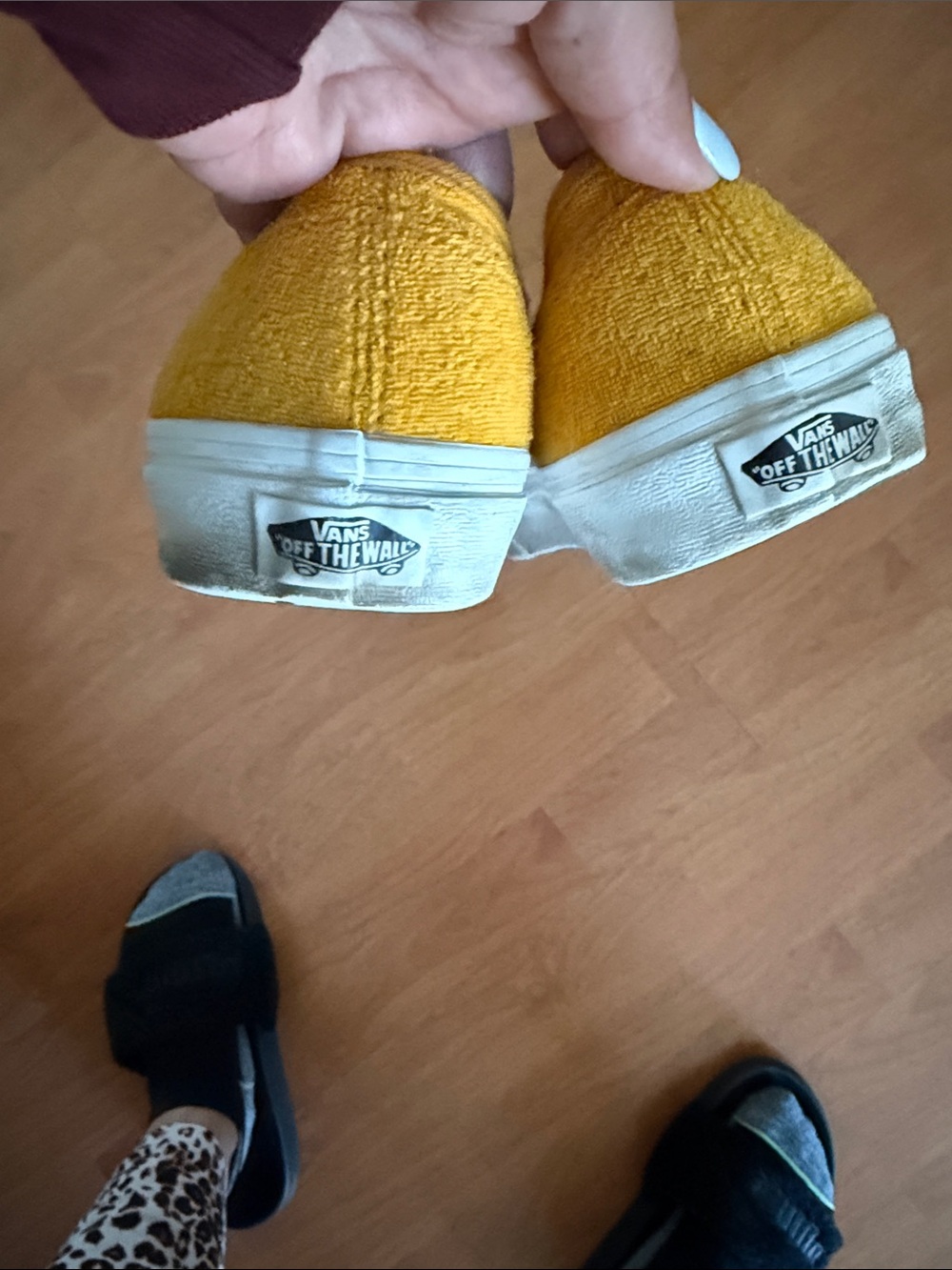 Vans Yellow Velvet Low-Top Sneakers - Picture 3 of 4